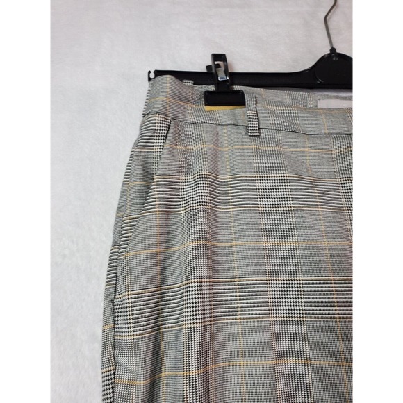 H&M Dress Pants Womens Size 8 Multi Plaid Polyester Straight Leg Flat Front - Picture 6 of 9
